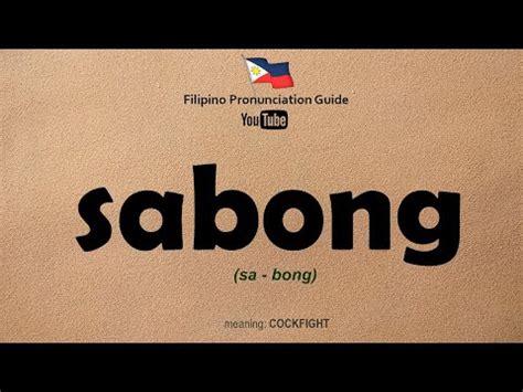 sabong english